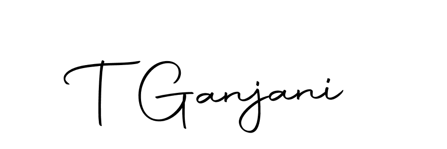 if you are searching for the best signature style for your name T Ganjani. so please give up your signature search. here we have designed multiple signature styles  using Autography-DOLnW. T Ganjani signature style 10 images and pictures png