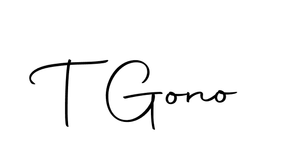 Create a beautiful signature design for name T Gono. With this signature (Autography-DOLnW) fonts, you can make a handwritten signature for free. T Gono signature style 10 images and pictures png