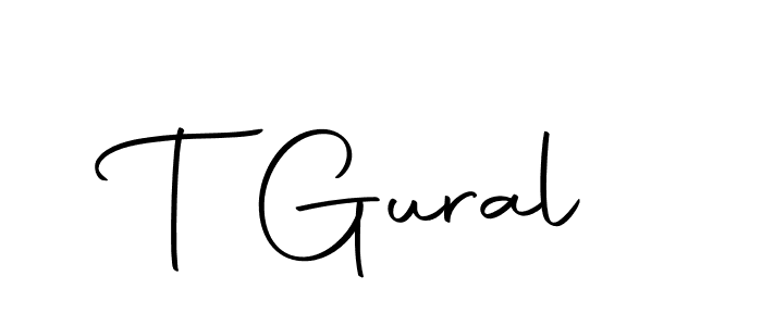 How to make T Gural signature? Autography-DOLnW is a professional autograph style. Create handwritten signature for T Gural name. T Gural signature style 10 images and pictures png