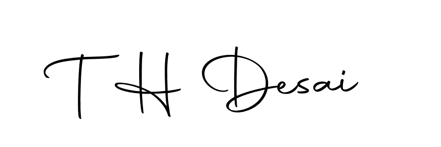 Design your own signature with our free online signature maker. With this signature software, you can create a handwritten (Autography-DOLnW) signature for name T H Desai. T H Desai signature style 10 images and pictures png