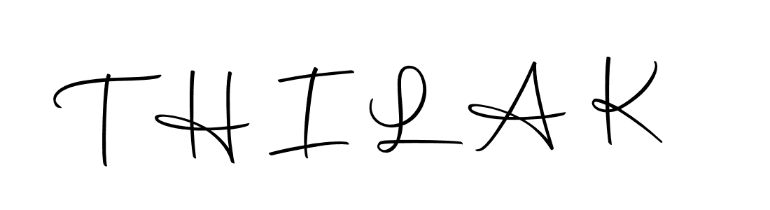 How to make T H I L A K name signature. Use Autography-DOLnW style for creating short signs online. This is the latest handwritten sign. T H I L A K signature style 10 images and pictures png