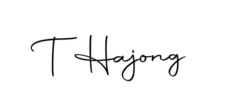 Create a beautiful signature design for name T Hajong. With this signature (Autography-DOLnW) fonts, you can make a handwritten signature for free. T Hajong signature style 10 images and pictures png