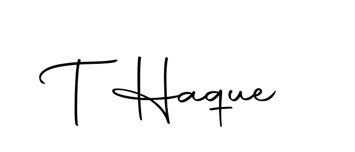 How to make T Haque name signature. Use Autography-DOLnW style for creating short signs online. This is the latest handwritten sign. T Haque signature style 10 images and pictures png