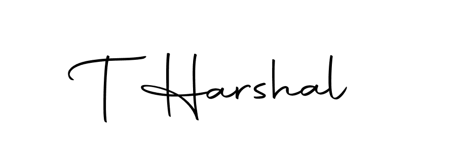Create a beautiful signature design for name T Harshal. With this signature (Autography-DOLnW) fonts, you can make a handwritten signature for free. T Harshal signature style 10 images and pictures png