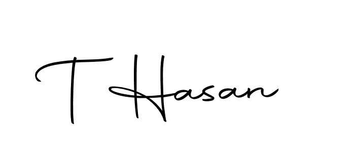 Design your own signature with our free online signature maker. With this signature software, you can create a handwritten (Autography-DOLnW) signature for name T Hasan. T Hasan signature style 10 images and pictures png