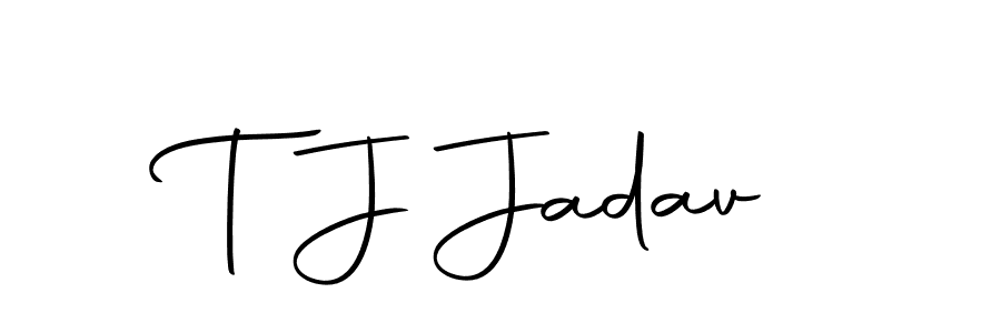 Design your own signature with our free online signature maker. With this signature software, you can create a handwritten (Autography-DOLnW) signature for name T J Jadav. T J Jadav signature style 10 images and pictures png