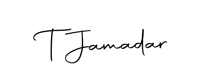 How to make T Jamadar name signature. Use Autography-DOLnW style for creating short signs online. This is the latest handwritten sign. T Jamadar signature style 10 images and pictures png