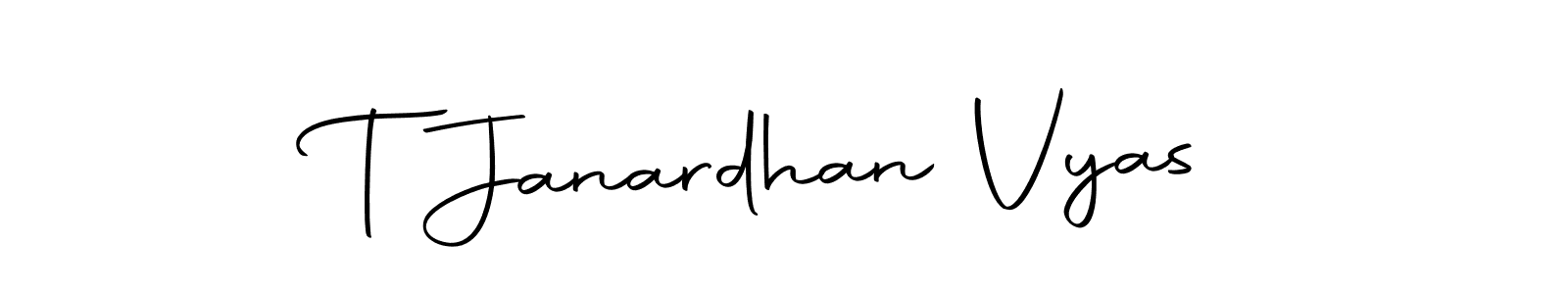 Create a beautiful signature design for name T Janardhan Vyas. With this signature (Autography-DOLnW) fonts, you can make a handwritten signature for free. T Janardhan Vyas signature style 10 images and pictures png