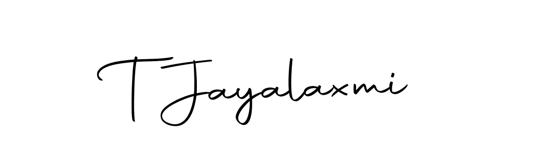 Design your own signature with our free online signature maker. With this signature software, you can create a handwritten (Autography-DOLnW) signature for name T Jayalaxmi. T Jayalaxmi signature style 10 images and pictures png
