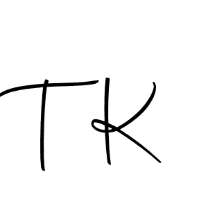 Make a beautiful signature design for name T K. With this signature (Autography-DOLnW) style, you can create a handwritten signature for free. T K signature style 10 images and pictures png