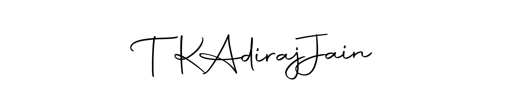 Use a signature maker to create a handwritten signature online. With this signature software, you can design (Autography-DOLnW) your own signature for name T K  Adiraj  Jain. T K  Adiraj  Jain signature style 10 images and pictures png