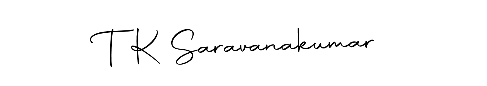 How to make T K Saravanakumar name signature. Use Autography-DOLnW style for creating short signs online. This is the latest handwritten sign. T K Saravanakumar signature style 10 images and pictures png