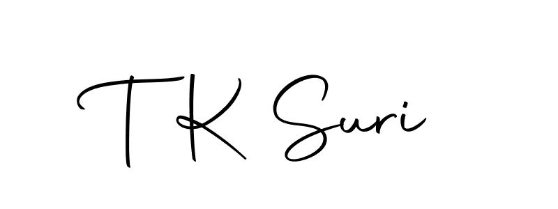 Design your own signature with our free online signature maker. With this signature software, you can create a handwritten (Autography-DOLnW) signature for name T K Suri. T K Suri signature style 10 images and pictures png