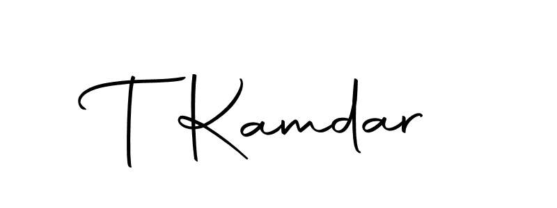 How to make T Kamdar signature? Autography-DOLnW is a professional autograph style. Create handwritten signature for T Kamdar name. T Kamdar signature style 10 images and pictures png