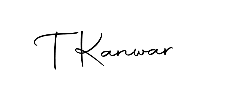 You should practise on your own different ways (Autography-DOLnW) to write your name (T Kanwar) in signature. don't let someone else do it for you. T Kanwar signature style 10 images and pictures png