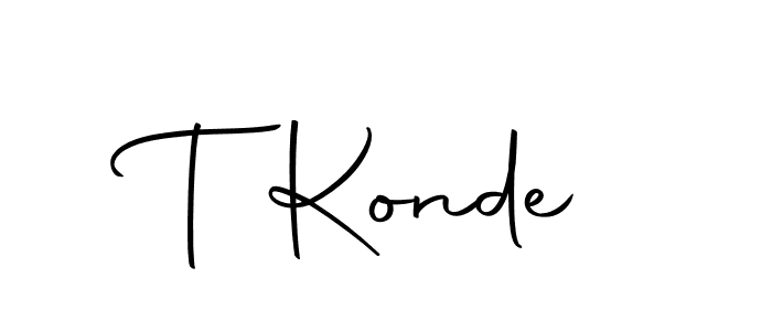 You should practise on your own different ways (Autography-DOLnW) to write your name (T Konde) in signature. don't let someone else do it for you. T Konde signature style 10 images and pictures png