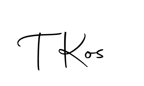 The best way (Autography-DOLnW) to make a short signature is to pick only two or three words in your name. The name T Kos include a total of six letters. For converting this name. T Kos signature style 10 images and pictures png