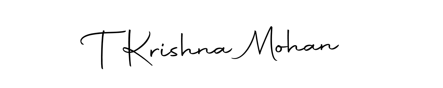 Use a signature maker to create a handwritten signature online. With this signature software, you can design (Autography-DOLnW) your own signature for name T Krishna Mohan. T Krishna Mohan signature style 10 images and pictures png