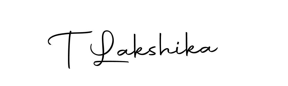 Autography-DOLnW is a professional signature style that is perfect for those who want to add a touch of class to their signature. It is also a great choice for those who want to make their signature more unique. Get T Lakshika name to fancy signature for free. T Lakshika signature style 10 images and pictures png
