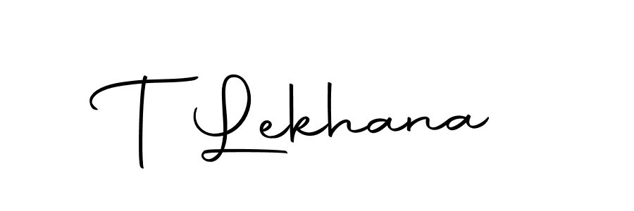 Create a beautiful signature design for name T Lekhana. With this signature (Autography-DOLnW) fonts, you can make a handwritten signature for free. T Lekhana signature style 10 images and pictures png
