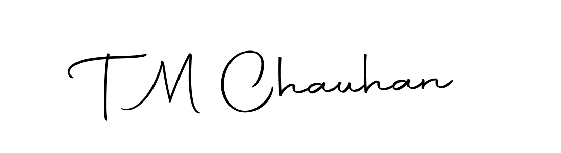 How to make T M Chauhan name signature. Use Autography-DOLnW style for creating short signs online. This is the latest handwritten sign. T M Chauhan signature style 10 images and pictures png