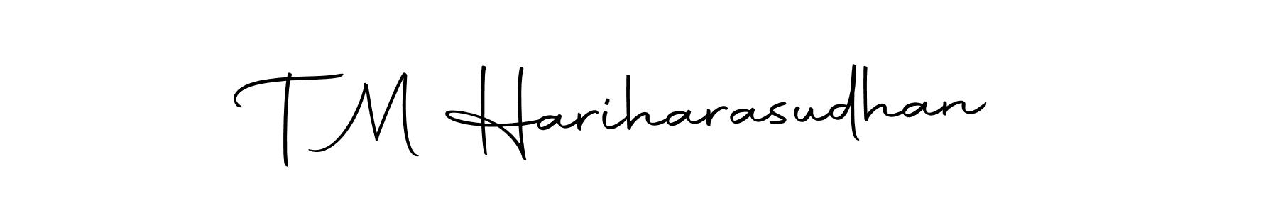 Use a signature maker to create a handwritten signature online. With this signature software, you can design (Autography-DOLnW) your own signature for name T M Hariharasudhan. T M Hariharasudhan signature style 10 images and pictures png