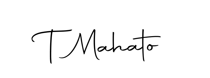 Use a signature maker to create a handwritten signature online. With this signature software, you can design (Autography-DOLnW) your own signature for name T Mahato. T Mahato signature style 10 images and pictures png