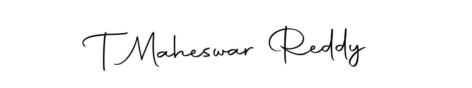 Use a signature maker to create a handwritten signature online. With this signature software, you can design (Autography-DOLnW) your own signature for name T Maheswar Reddy. T Maheswar Reddy signature style 10 images and pictures png