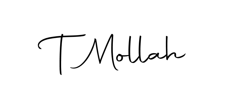 Create a beautiful signature design for name T Mollah. With this signature (Autography-DOLnW) fonts, you can make a handwritten signature for free. T Mollah signature style 10 images and pictures png