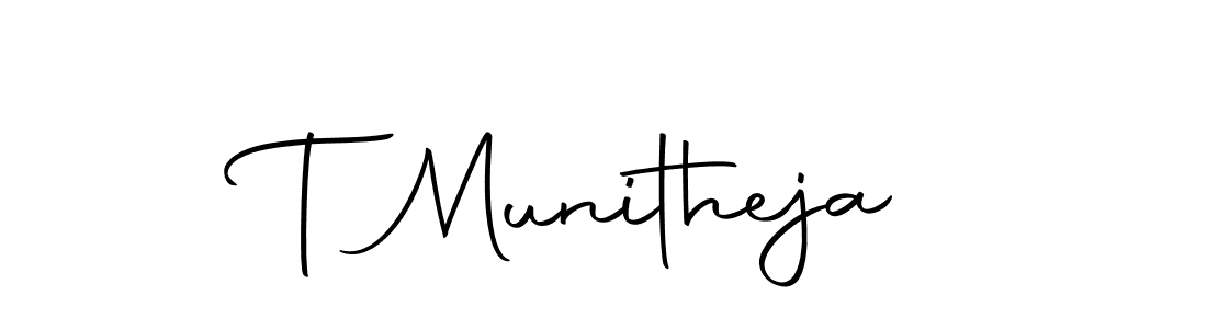Make a beautiful signature design for name T Munitheja. With this signature (Autography-DOLnW) style, you can create a handwritten signature for free. T Munitheja signature style 10 images and pictures png