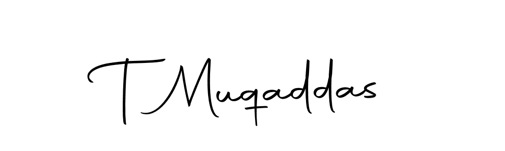 Make a beautiful signature design for name T Muqaddas. Use this online signature maker to create a handwritten signature for free. T Muqaddas signature style 10 images and pictures png