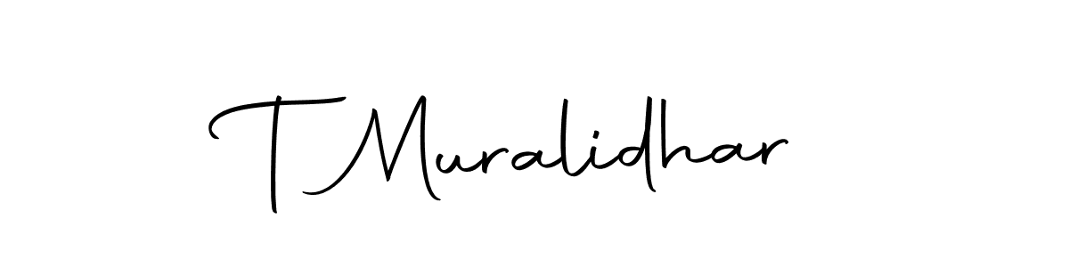 Make a beautiful signature design for name T Muralidhar. Use this online signature maker to create a handwritten signature for free. T Muralidhar signature style 10 images and pictures png