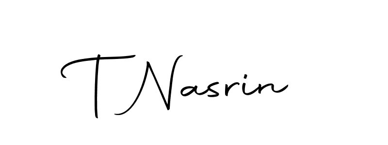Use a signature maker to create a handwritten signature online. With this signature software, you can design (Autography-DOLnW) your own signature for name T Nasrin. T Nasrin signature style 10 images and pictures png