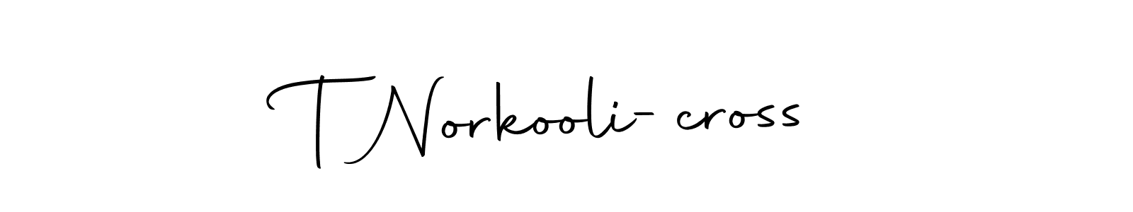 It looks lik you need a new signature style for name T Norkooli-cross. Design unique handwritten (Autography-DOLnW) signature with our free signature maker in just a few clicks. T Norkooli-cross signature style 10 images and pictures png