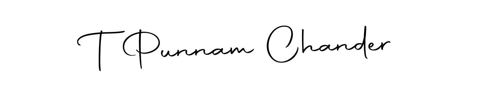 Make a short T Punnam Chander signature style. Manage your documents anywhere anytime using Autography-DOLnW. Create and add eSignatures, submit forms, share and send files easily. T Punnam Chander signature style 10 images and pictures png