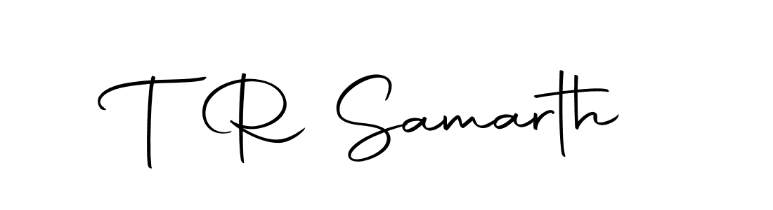 The best way (Autography-DOLnW) to make a short signature is to pick only two or three words in your name. The name T R Samarth include a total of six letters. For converting this name. T R Samarth signature style 10 images and pictures png