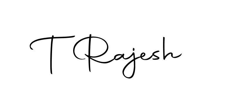 Create a beautiful signature design for name T Rajesh. With this signature (Autography-DOLnW) fonts, you can make a handwritten signature for free. T Rajesh signature style 10 images and pictures png