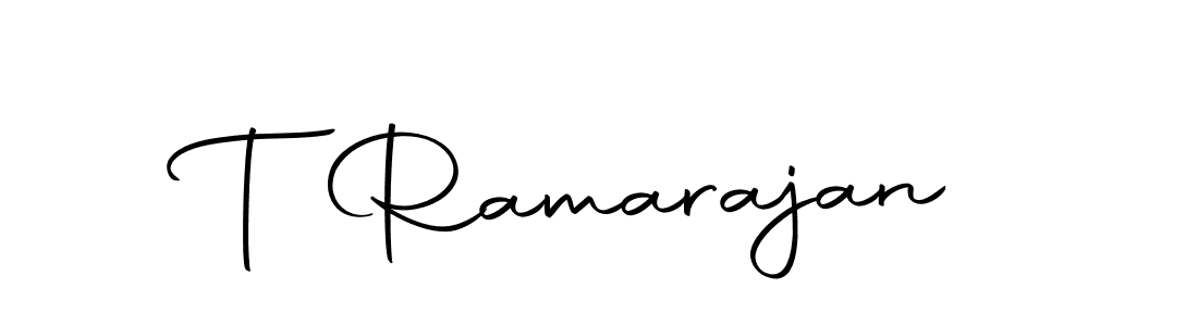 You should practise on your own different ways (Autography-DOLnW) to write your name (T Ramarajan) in signature. don't let someone else do it for you. T Ramarajan signature style 10 images and pictures png