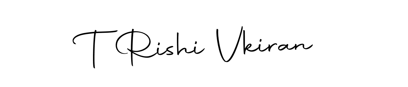 You should practise on your own different ways (Autography-DOLnW) to write your name (T Rishi Vkiran) in signature. don't let someone else do it for you. T Rishi Vkiran signature style 10 images and pictures png
