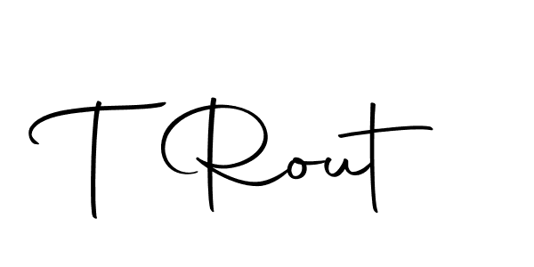 How to make T Rout name signature. Use Autography-DOLnW style for creating short signs online. This is the latest handwritten sign. T Rout signature style 10 images and pictures png