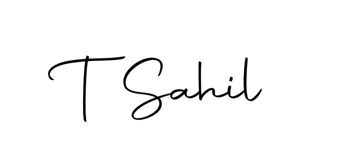 if you are searching for the best signature style for your name T Sahil. so please give up your signature search. here we have designed multiple signature styles  using Autography-DOLnW. T Sahil signature style 10 images and pictures png