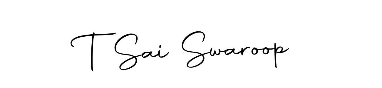 You should practise on your own different ways (Autography-DOLnW) to write your name (T Sai Swaroop) in signature. don't let someone else do it for you. T Sai Swaroop signature style 10 images and pictures png