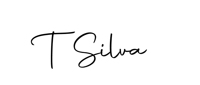 How to make T Silva name signature. Use Autography-DOLnW style for creating short signs online. This is the latest handwritten sign. T Silva signature style 10 images and pictures png