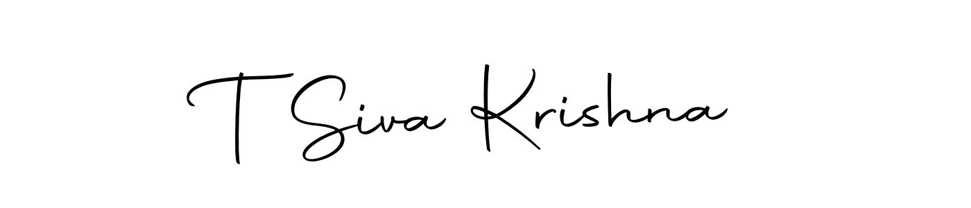 How to make T Siva Krishna name signature. Use Autography-DOLnW style for creating short signs online. This is the latest handwritten sign. T Siva Krishna signature style 10 images and pictures png