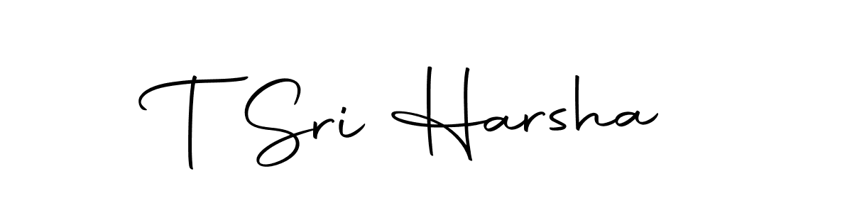 The best way (Autography-DOLnW) to make a short signature is to pick only two or three words in your name. The name T Sri Harsha include a total of six letters. For converting this name. T Sri Harsha signature style 10 images and pictures png