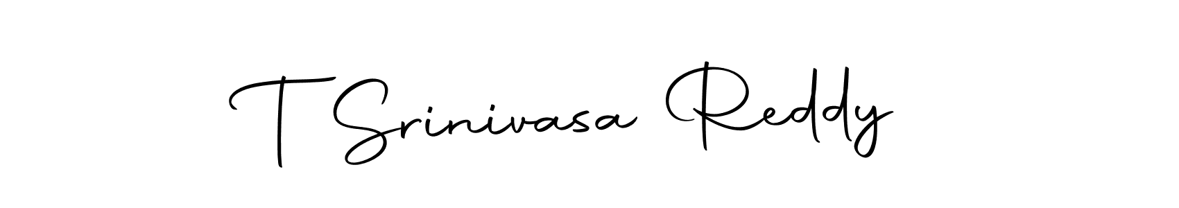 Create a beautiful signature design for name T Srinivasa Reddy. With this signature (Autography-DOLnW) fonts, you can make a handwritten signature for free. T Srinivasa Reddy signature style 10 images and pictures png