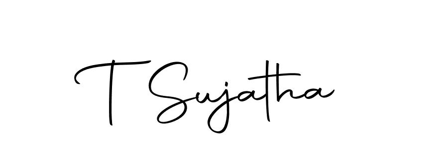 if you are searching for the best signature style for your name T Sujatha. so please give up your signature search. here we have designed multiple signature styles  using Autography-DOLnW. T Sujatha signature style 10 images and pictures png