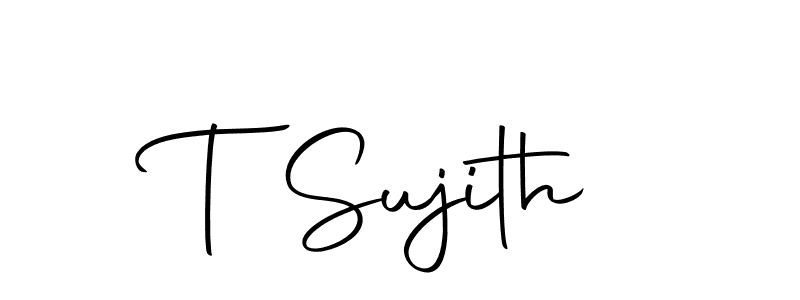 Also we have T Sujith name is the best signature style. Create professional handwritten signature collection using Autography-DOLnW autograph style. T Sujith signature style 10 images and pictures png
