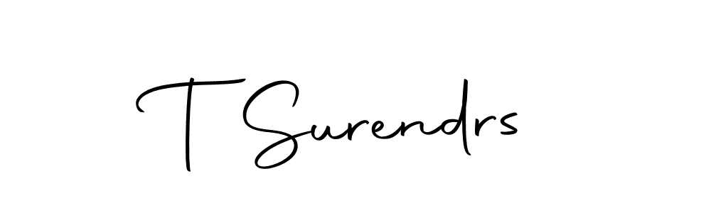 Create a beautiful signature design for name T Surendrs. With this signature (Autography-DOLnW) fonts, you can make a handwritten signature for free. T Surendrs signature style 10 images and pictures png
