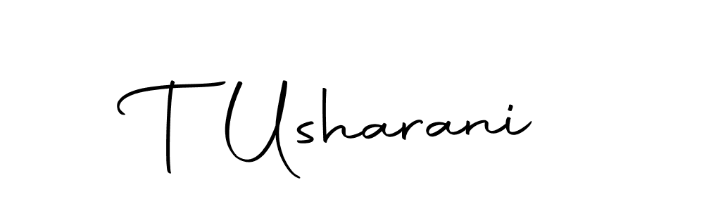 Also You can easily find your signature by using the search form. We will create T Usharani name handwritten signature images for you free of cost using Autography-DOLnW sign style. T Usharani signature style 10 images and pictures png